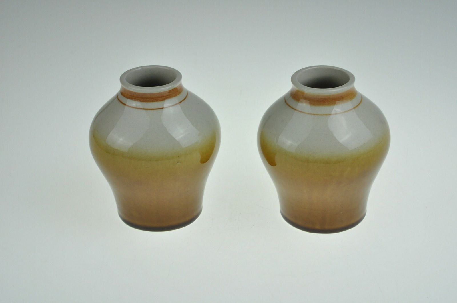 Pair Of Brown Ceramic Vases, Ceramic Vases Pair, Pottery Vase, Mid Century Modernist Vase, Ceramic Flower Vase, Mid Century, Vintage Vase photo 93.0