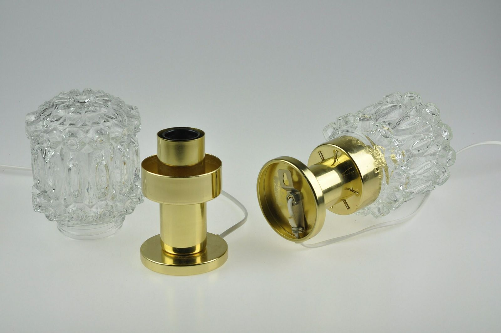 Paar Lampen, Paar Nachtkastlampen, Nachtkastlamp Paar, Nachtkastlampen, Nachtkastlamp, Tafellamp, Bureaulamp, Mid Century Lampenpaar photo vinterior
