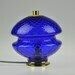Vintage Sfeerlamp, Mid Century Lamp, Bureaulamp, Tafellamp, Nachtkastlamp, Mid Century Glazen Lamp, Vintage Lamp, Vintage Verlichting, Blauwe Lamp photo 172.0