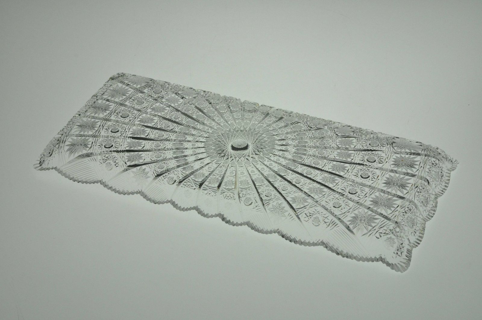 Tsjechisch Vintage Geslepen Kristallen Dienblad | Vintage Glazen Dienblad | Geslepen Glas | Tsjechisch Glas photo Woonaccessoires