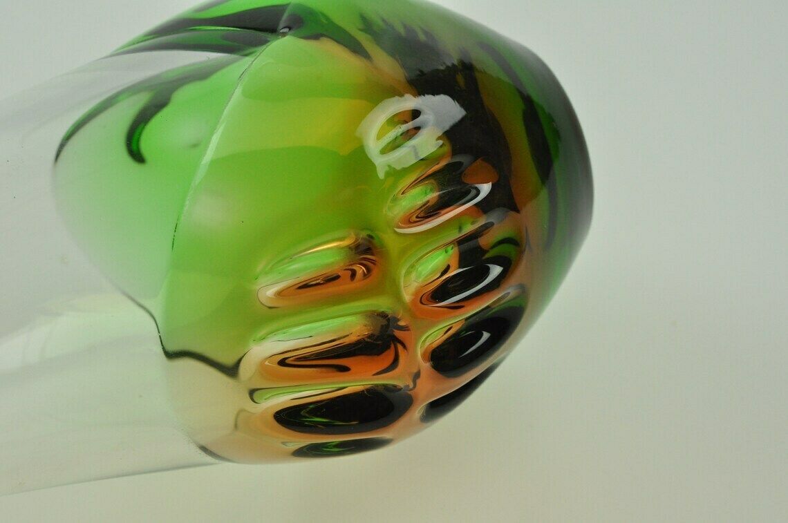 Ladislav Palecek Skrdlovice Glass Vase, Mid Century Vase, Flower Vase, Art Glass Vase, Bohemian Vase, Czech Vase, Antique Vase, Handmade photo Home Decor