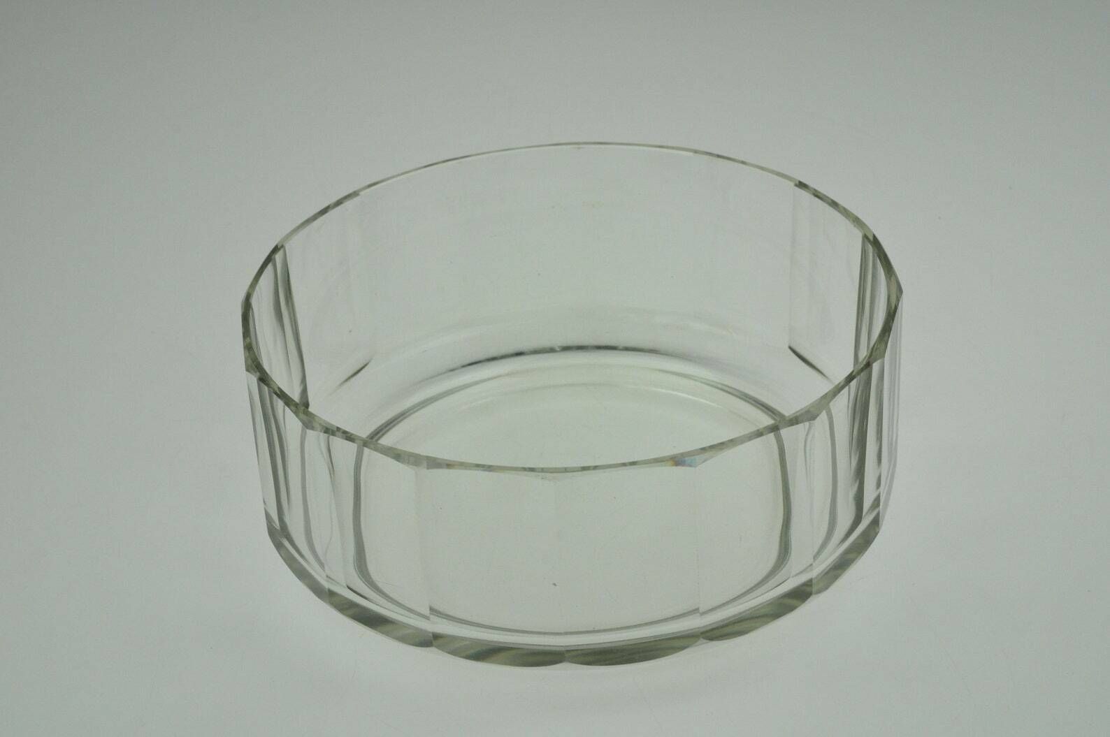 Art Deco Glass Salad Bowl, Salad Bowl, Salad Bowl Vintage, Vintage Bowl, Faceted Glass Bowl, Antique Glass Bowl, Vintage Glass Bowl photo 150.0
