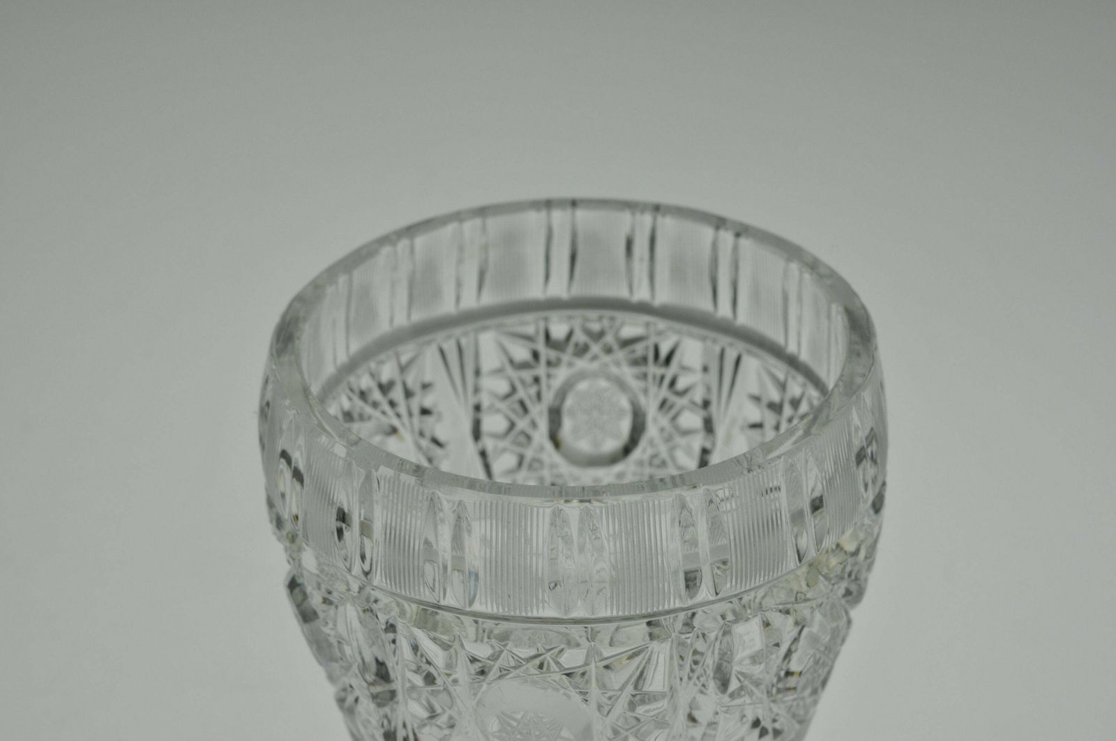 Czech Cut To Clear Vase, Vintage Vase, Cut Glass, Cut Vase, Cut Glass Vase, Czech Vase, Glass Vase, Czech Glass, Cut To Clear, Flower Vase photo vintage
