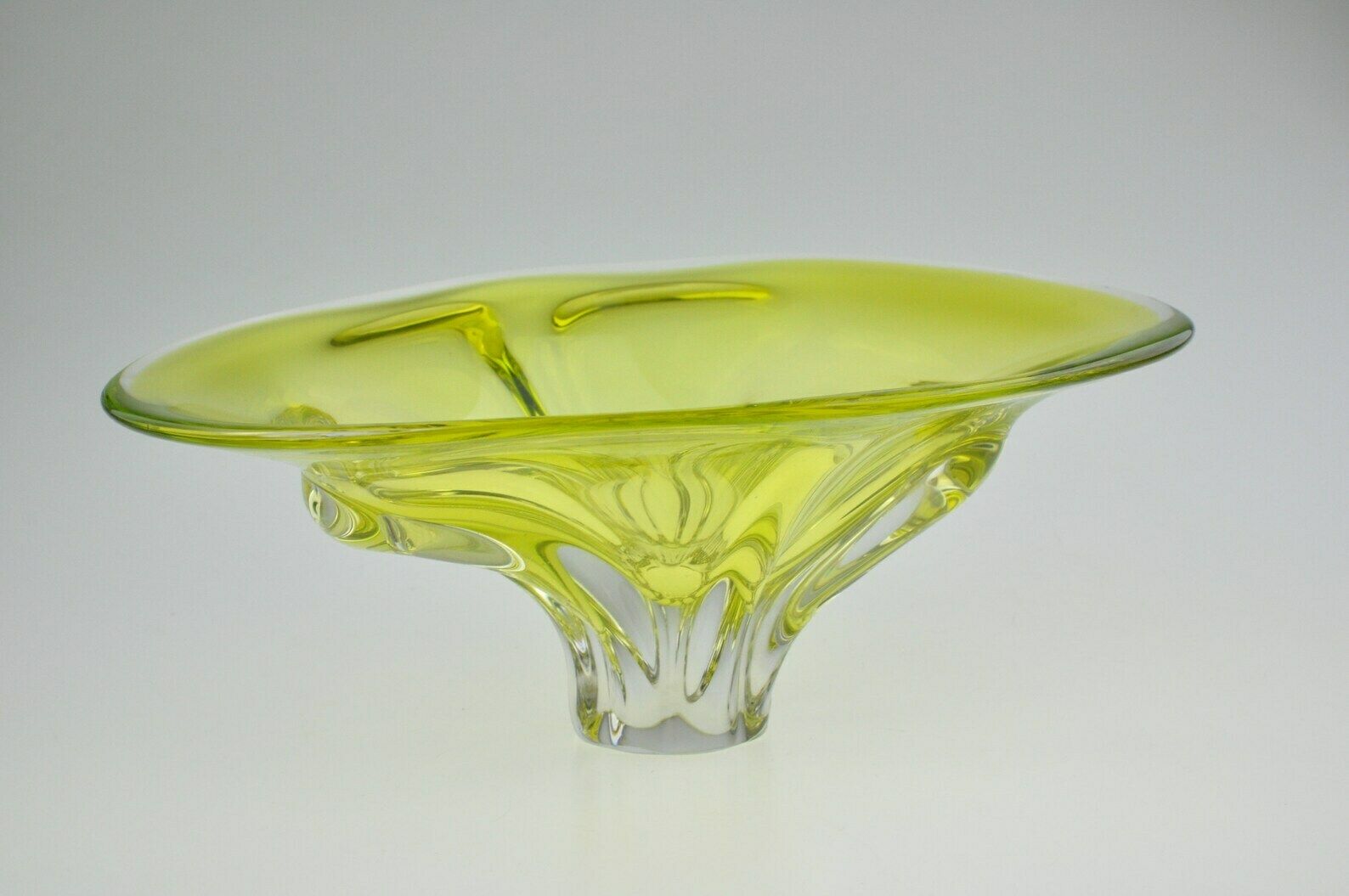 Josef Hospodka, Chribska Boheems Glazen Schaal, Hospodka, Tsjechisch Glas, Tsjechische Kunstglas, Kunstglas, Vintage Glazen Schaal, Vintage Schalen photo 139.0