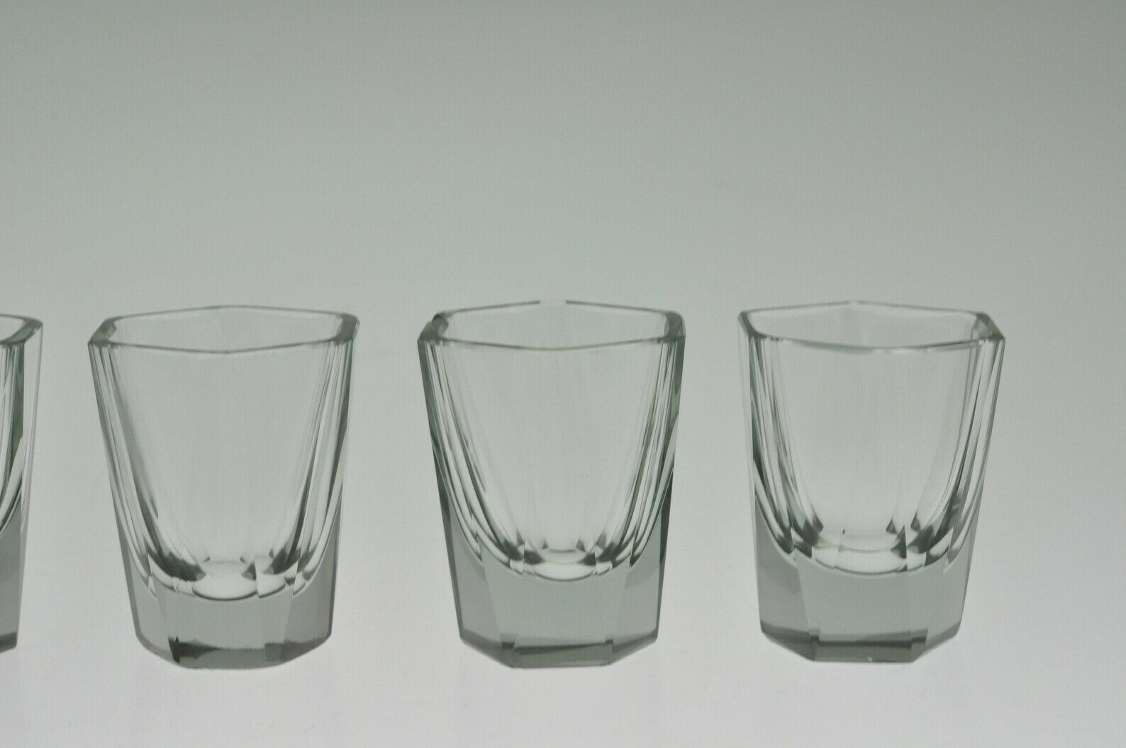 Set Van 6 Glazen, Shotglas, Shotglazen, Tsjechisch Glas, Vintage Glas photo vinterior