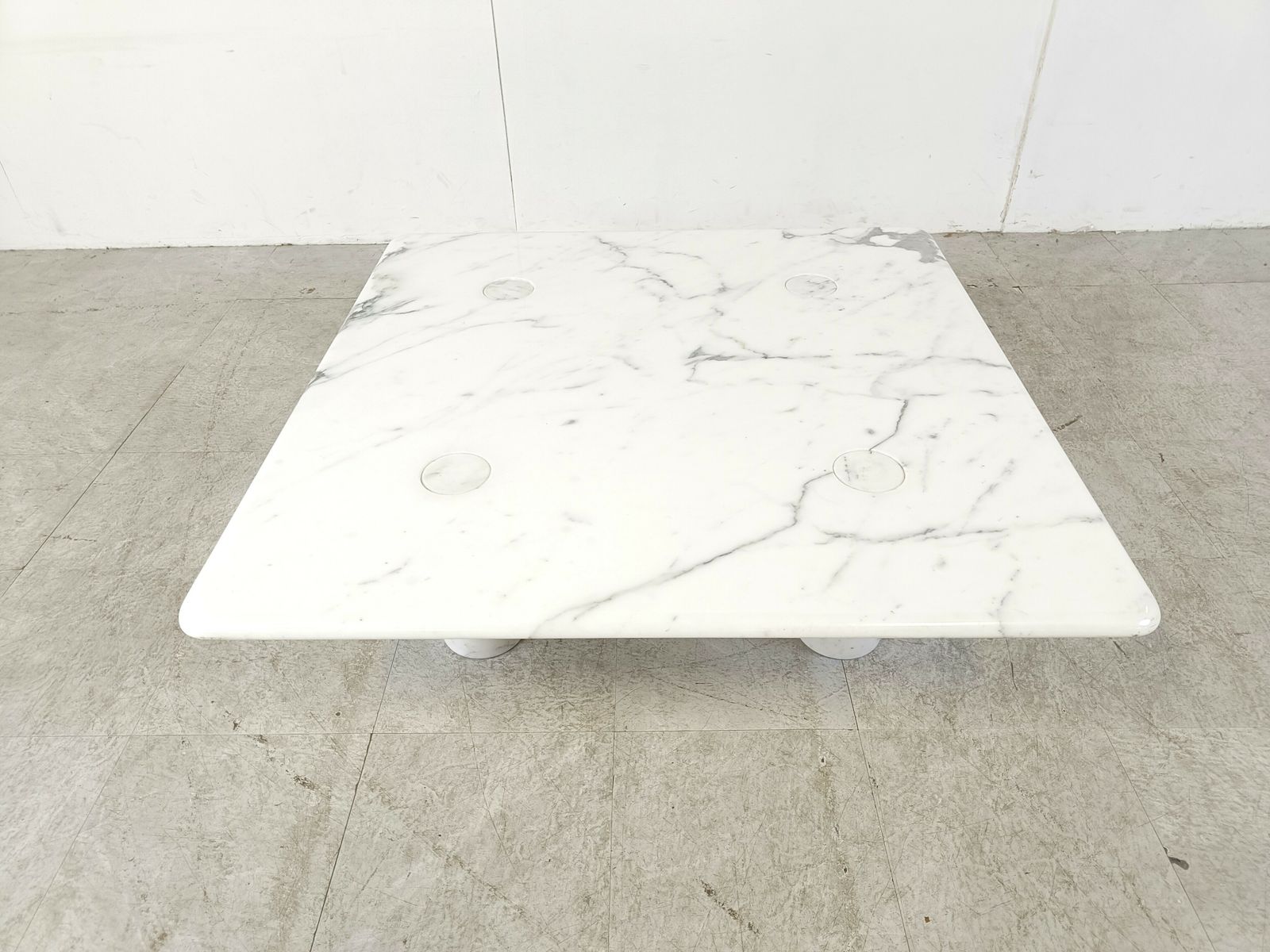 Angelo Mangiarotti Carrara Marble Coffee Table For Up&Up, Italy photo 4500.0
