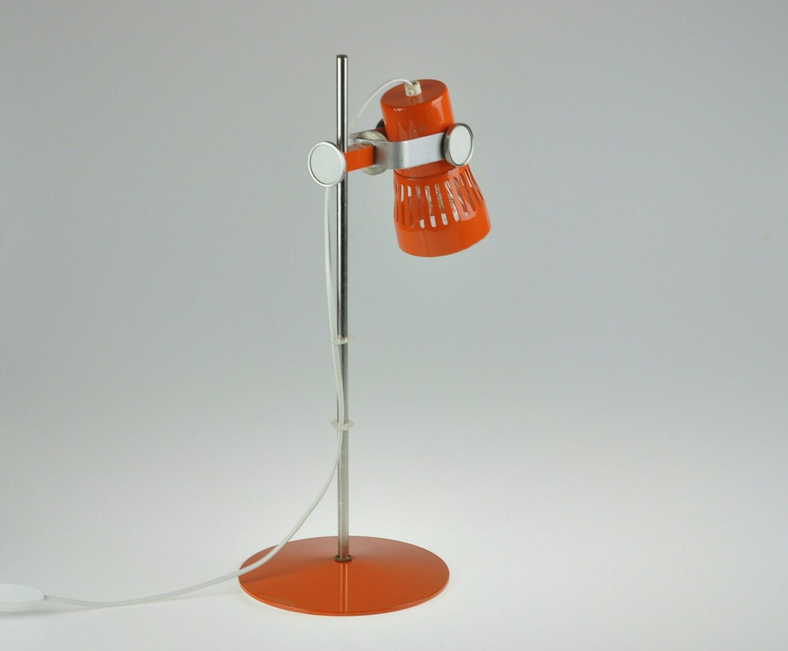 Vintage Desk Lamp, Mid Century Lamp, Orange Lamp, Mid Century Lighting, Table Lamp, Kamenicky Senov Lamp, Table Light, Industrial Desk Lamp photo furniture