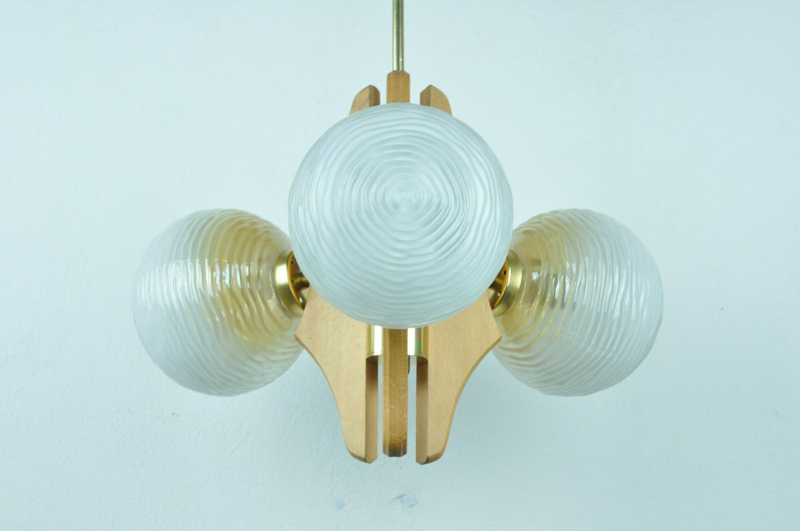 3 Light Mid Century Ceiling Lamp, Mid Century Lighting, Mid Century Lamp, Ceiling Light, Pendant Light, Mid Century Modern, Pendant Lighting photo for sale