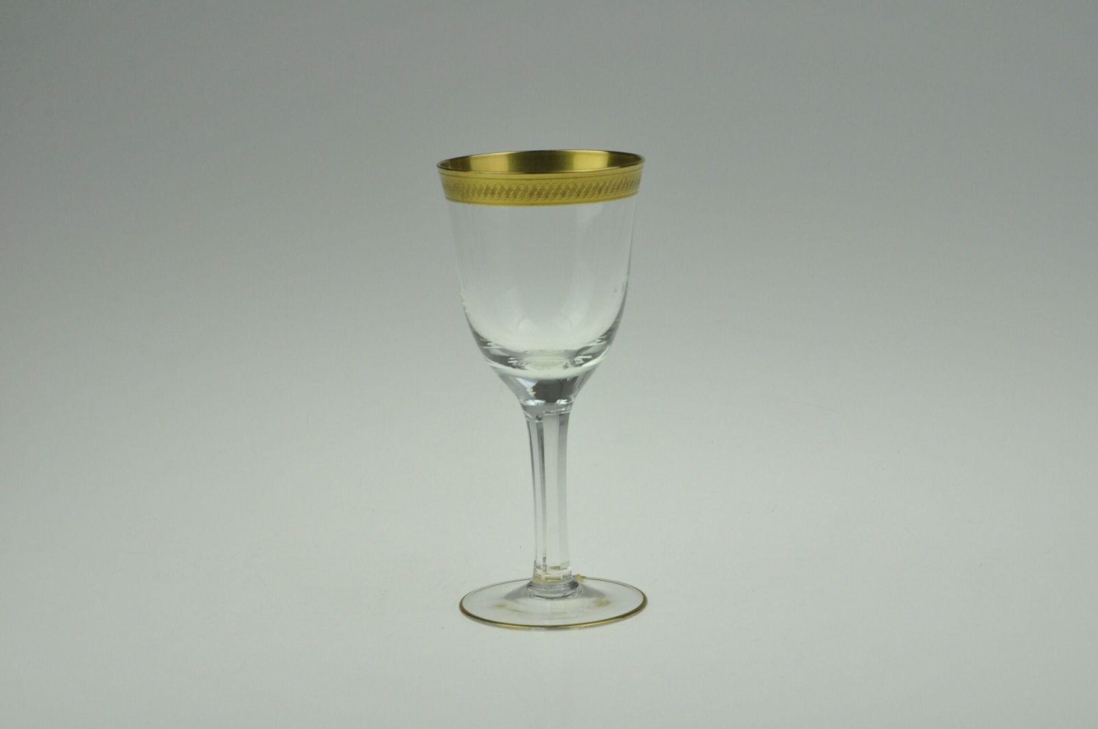 photo furniture 6 Vintage Bohemian Czech Vintage Goblets, Handmade Glass, Gold Plated Glass