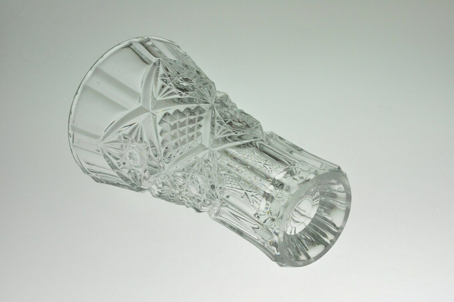 Czech Glass Vase, Glass Vase, Sklo Union, Pressed Glass Vase, Czech Vase, Czech Glass, Flower Vase, Mid Century Glass, Pressed Glass photo buy