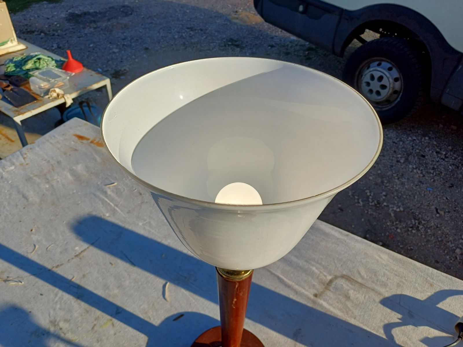 Lighting Mazda Art Deco Lamp, 1930s, Glass photo