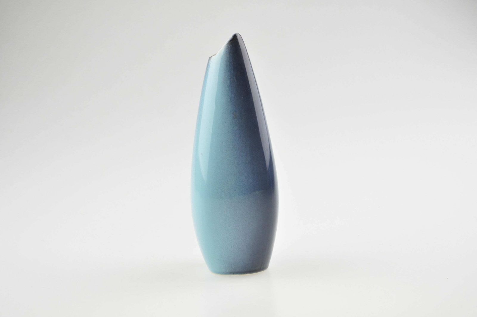 Mid Century Modernist Vase, Blue Ceramic Vase, Ceramic Vase, Czech Pottery, Ceramic Flower Vase, Pottery Vase, Mid Century, Vintage Vase photo vinterior
