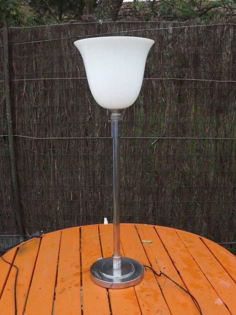 Mazda Art Deco Lamp, 1930s, Glass