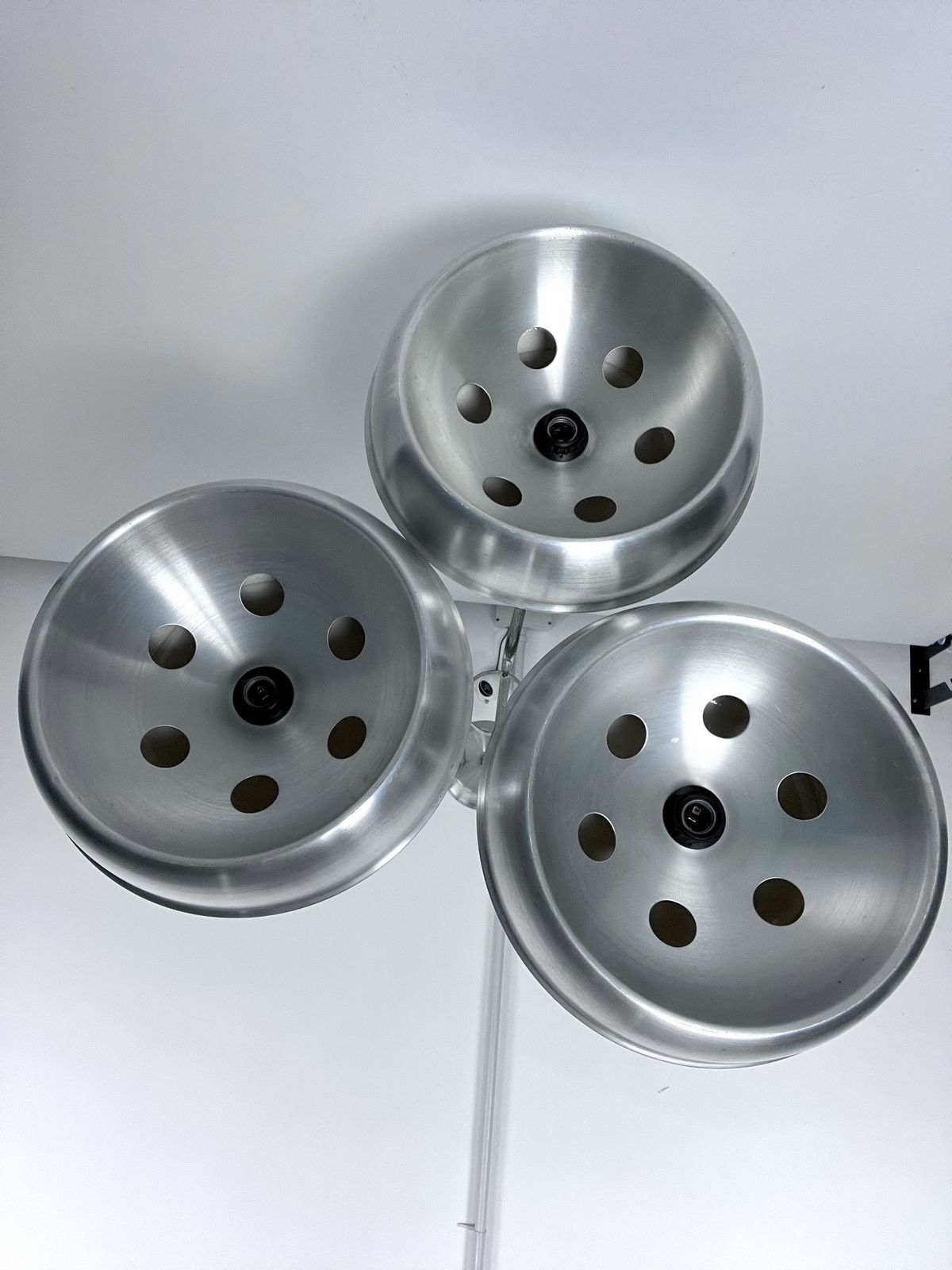 Space Age, Large Metal And Plastic Chandelier By Studioluce. Italy 1970s photo Lighting