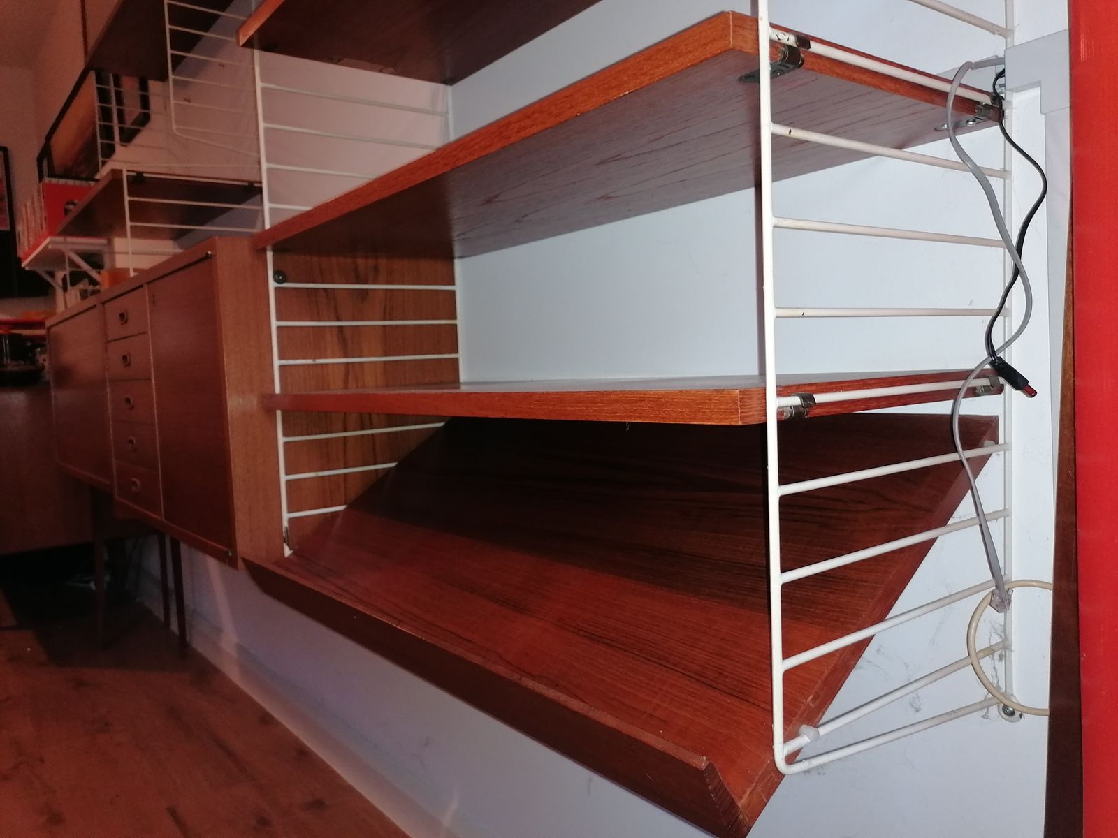 Nils Strinning String Modular Wall Mounted Shelving System. 1967. photo 1350.0