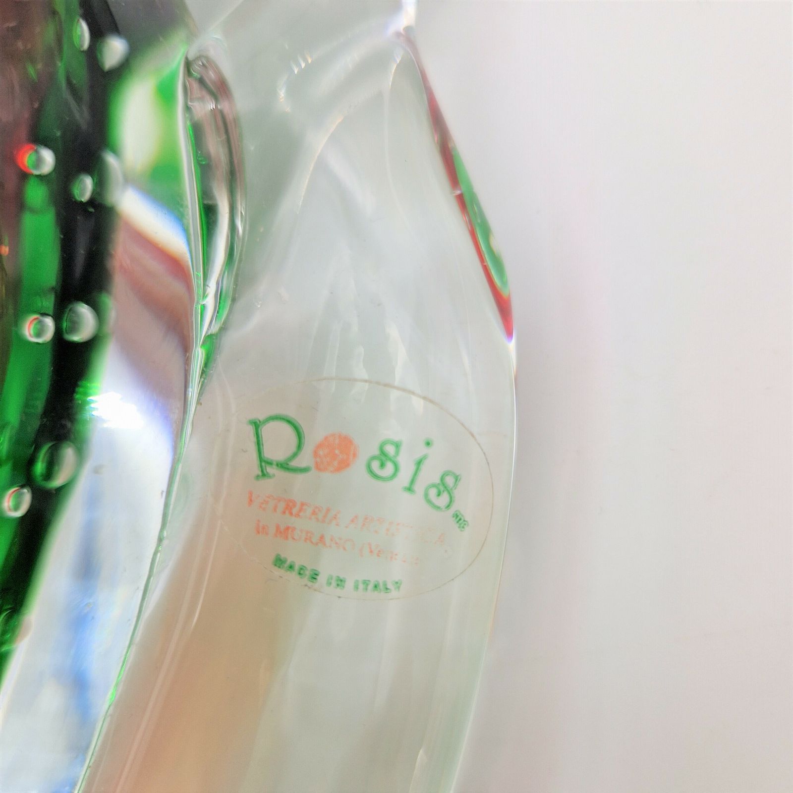 Vintage Glass Vase From Murano Rosis. 1970   1980 photo furniture