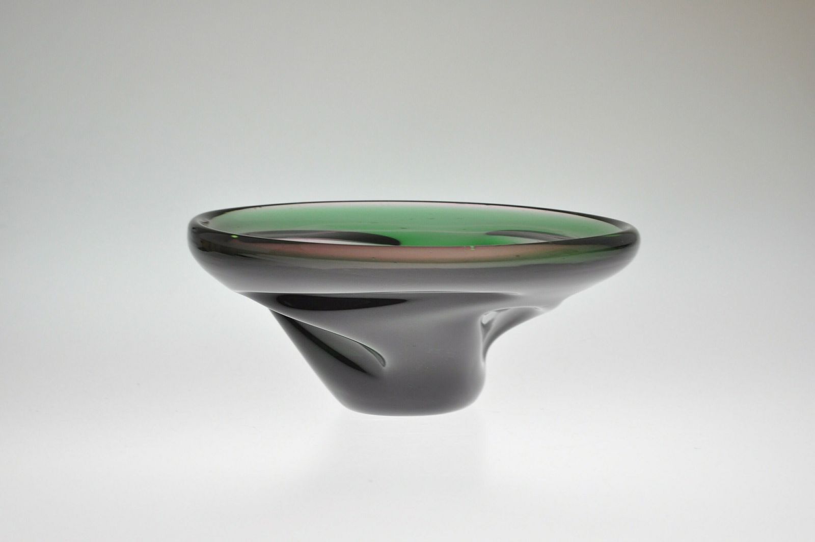 Josef Hospodka Chribska Glass Bowl, Art Glass Bowl, Bohemian Glass, Bohemian Art Glass, Blown Glass, Blown Glass Bowl, Glass Handmade Bowl photo furniture