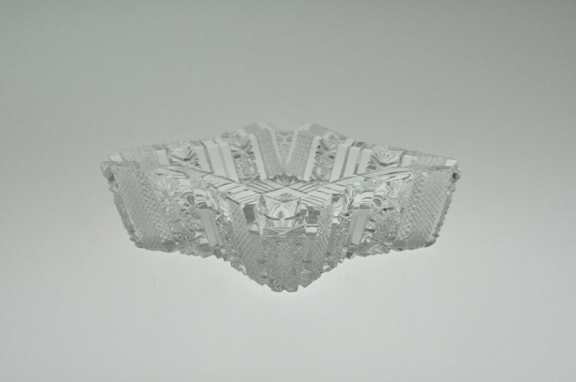 photo furniture Collection Of 7 Cut To Clear Glass Items  Cut Glass  Cut Glass Vase  Cut Glass Ashtray  Cut Glass Bowl  Czech Cut To Clear Glass