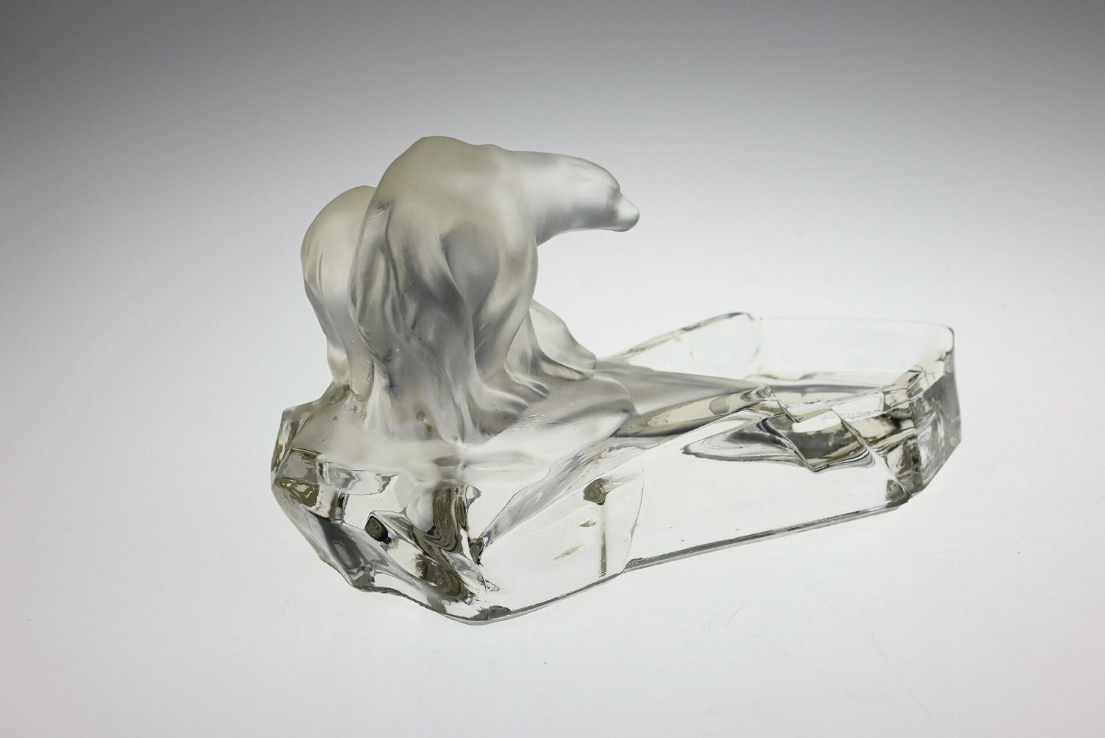 Karel Zentner Vintage Glass Ashtray, Antique Art Deco  Bowl photo for sale