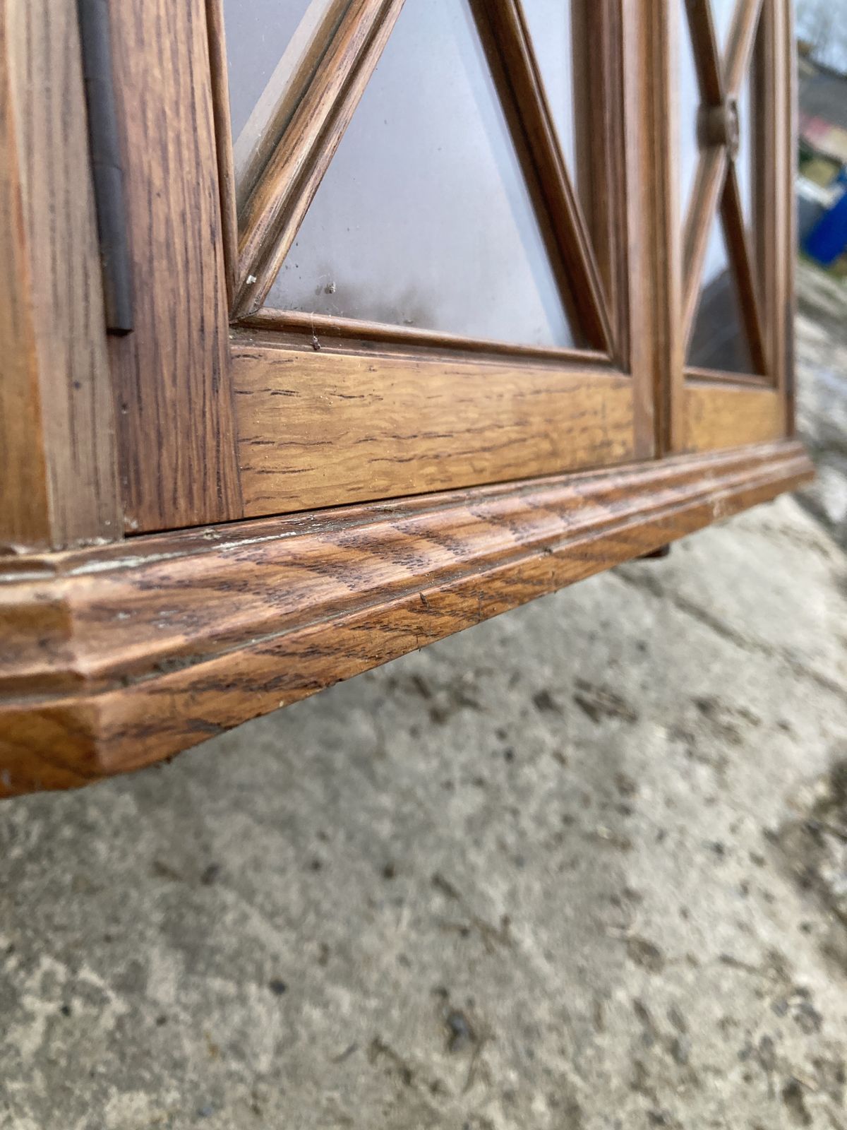 Gillows Miniature Light Oak Glass Corner Cabinet photo vintage