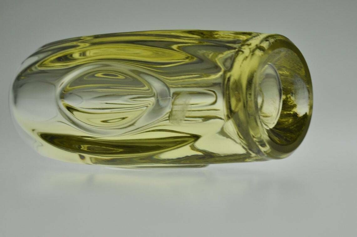 photo furniture Rudolf Schrotter Lens Glass Vase Rosice  Sklo Union Glass Vase  Czech Vase  Glass Vase  Czech Glass  Czech Glass Vase  Art Glass Vase