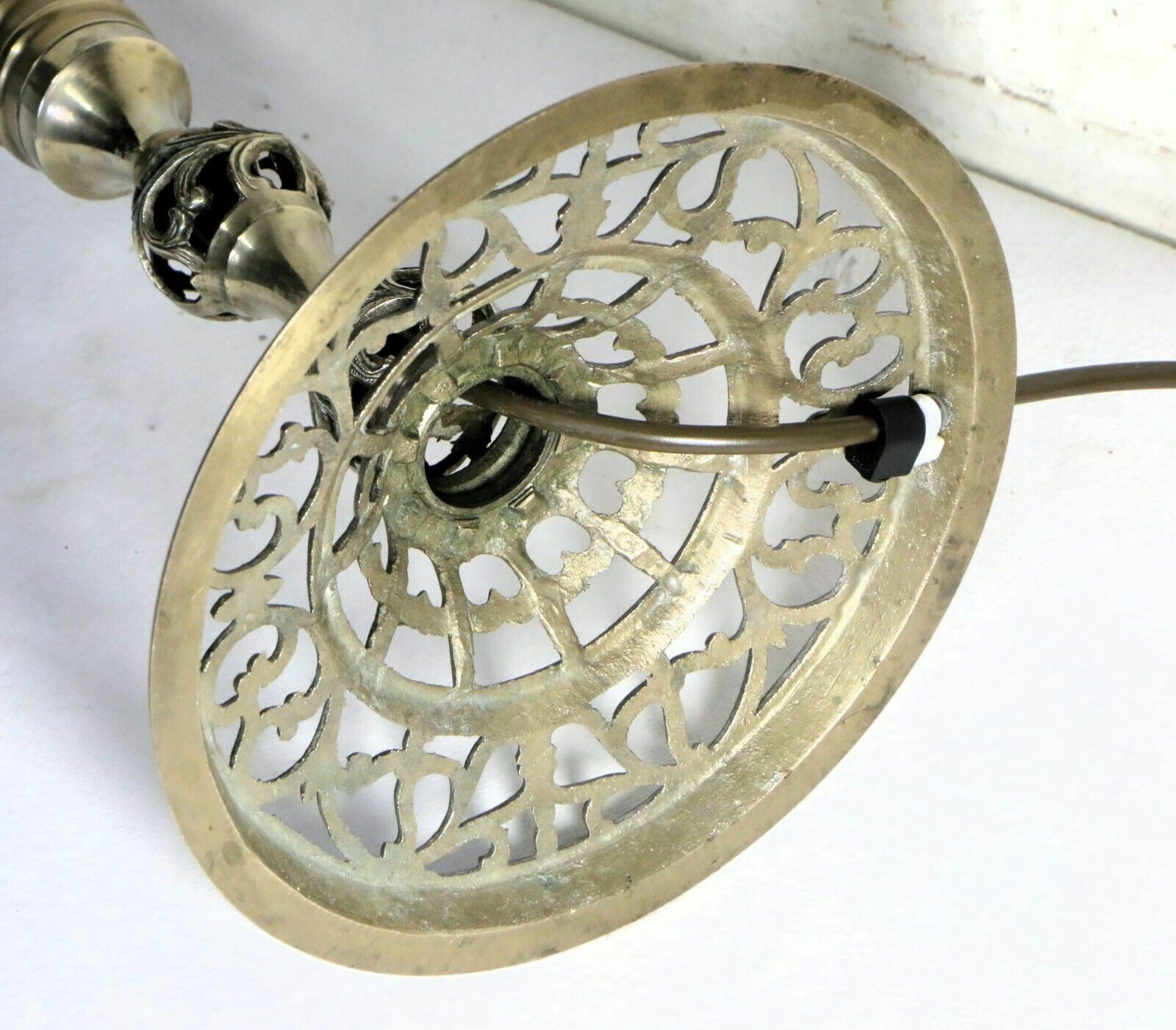 photo furniture Table Lamp Eastern Brass Anglo Indian Vintage Lamp Ethnic Reticulated Finish