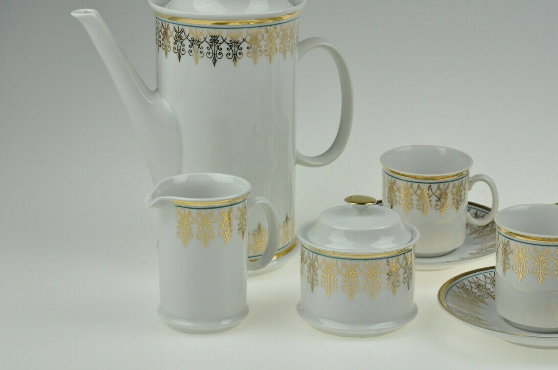 Loucky Porseleinen Koffieservies, Theeservies Vintage, Theeservies, Mid Century Theeservies, Theekopjes En Schoteltjes, Vaclav Dolejs, Josefina Design photo for sale