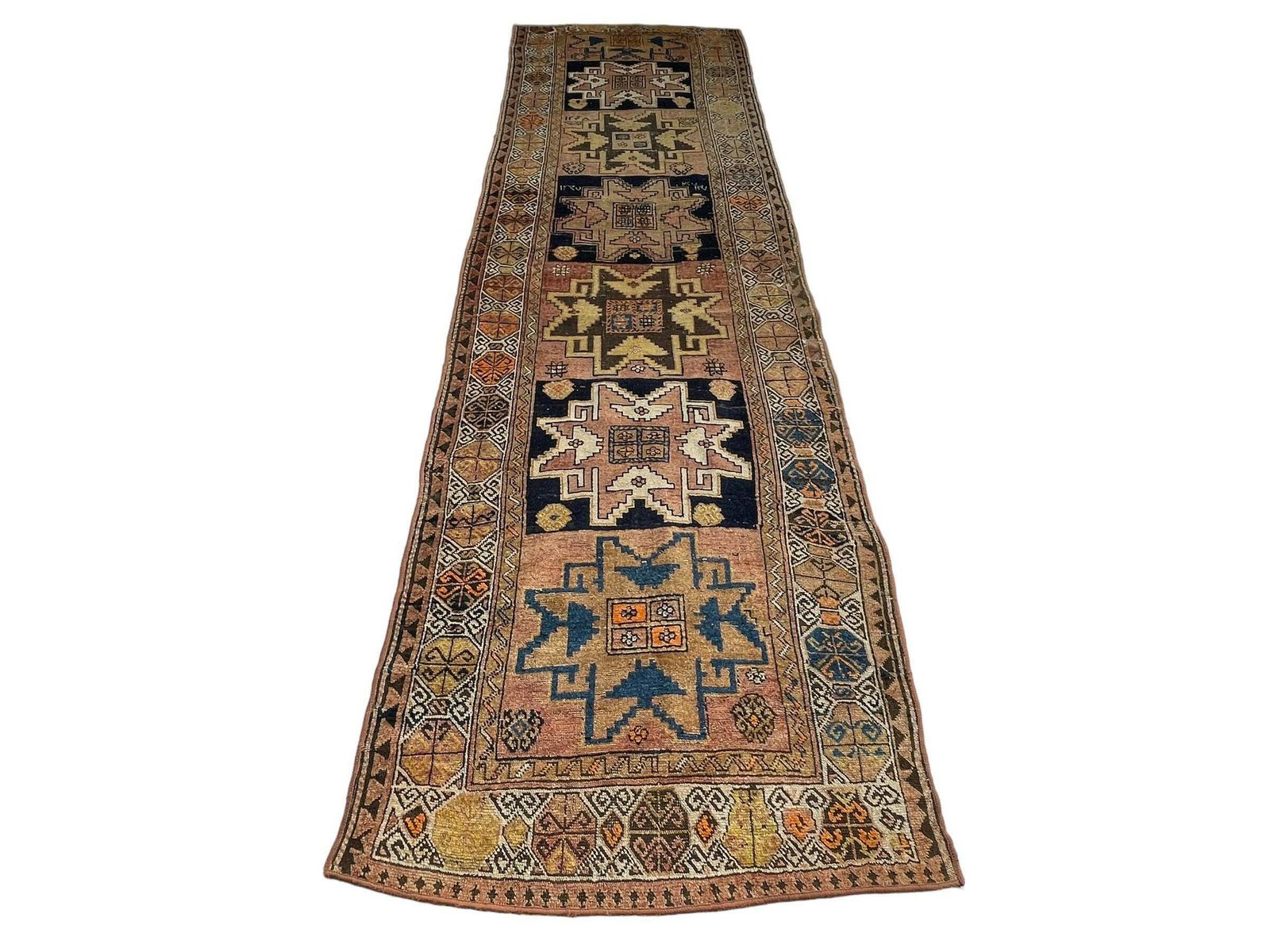 Antique Turkish Rug Runner ,Feiner Handgeknüpfter Orientteppich Türkisch Teppich Läufer photo vintage