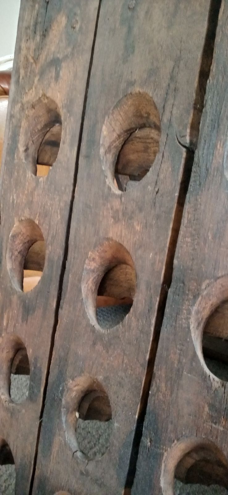 A 1956 French Vintage Oak Champagne Rack (Also Holds Wine) photo for sale