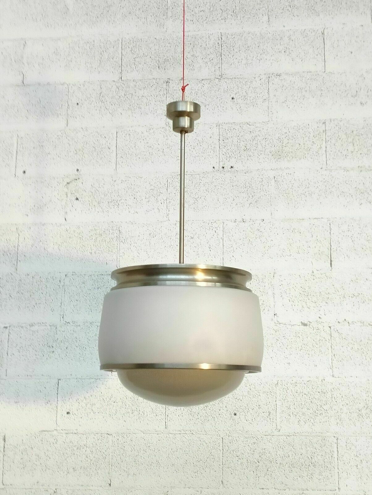 Glass Pendant Lamp “Kappa” Model By Sergio Mazza For Artemide 60s photo 2396.0