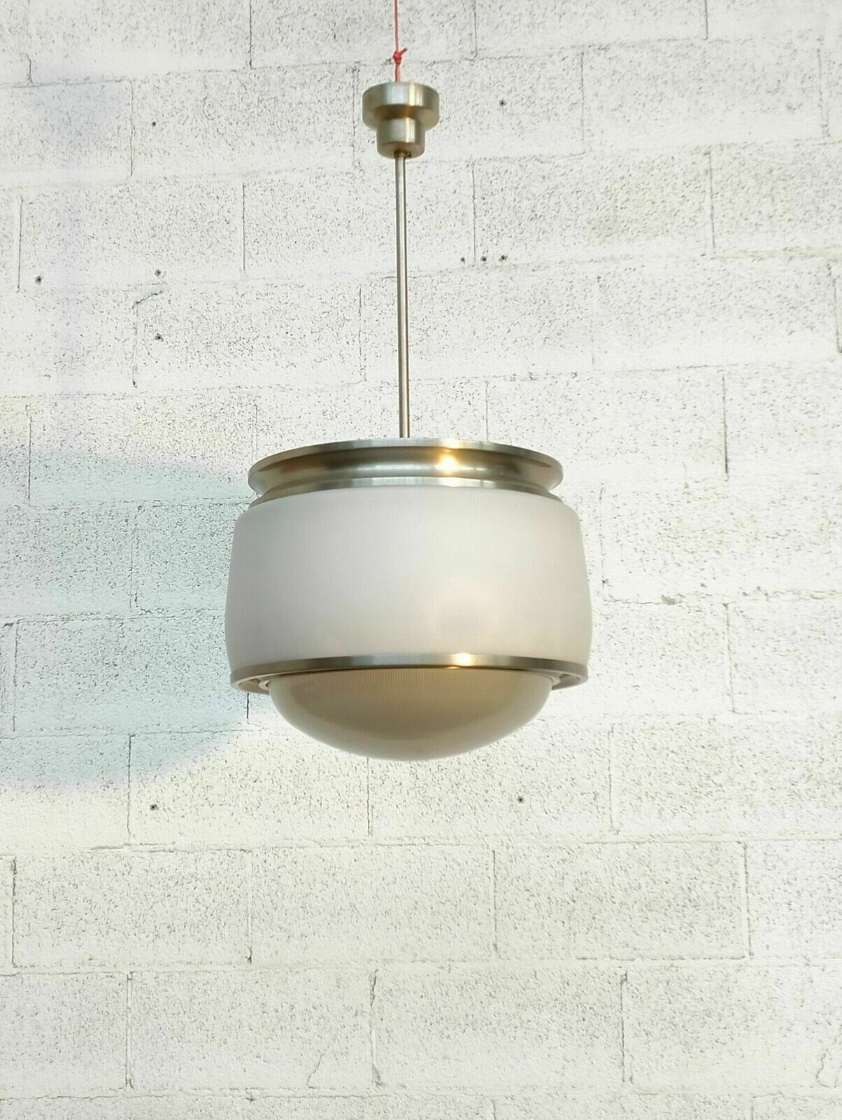 Glass Pendant Lamp “Kappa” Model By Sergio Mazza For Artemide 60s photo buy