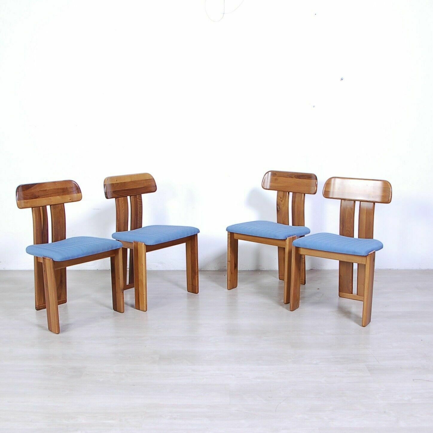 Set Of 4 Walnut Chairs, Marengo Series, Designed By Tarcisio Colzani For Mobilgirgi, 1970s photo furniture