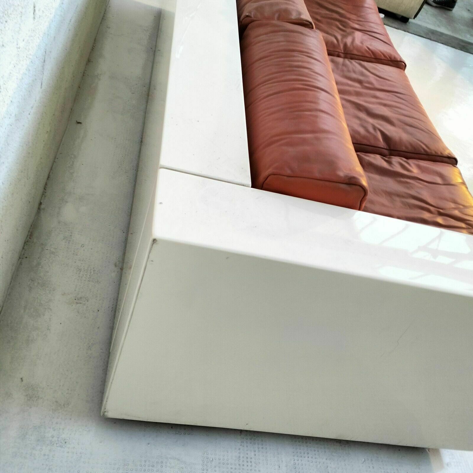 photo for sale Orange “Saratoga” 3 Seater Sofa By Massimo And Lella Vignelli For Poltronova 60s