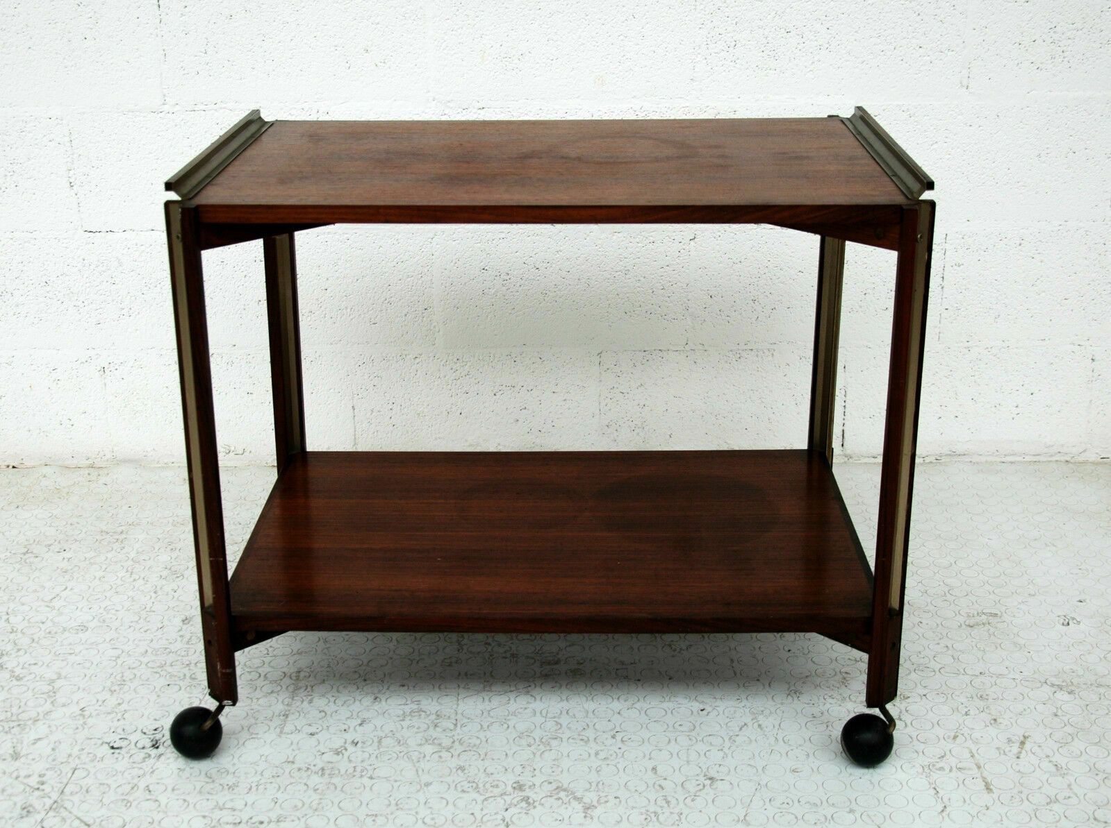 Ico Parisi For Stildomus, 60s Wooden Trolley Cart photo vintage
