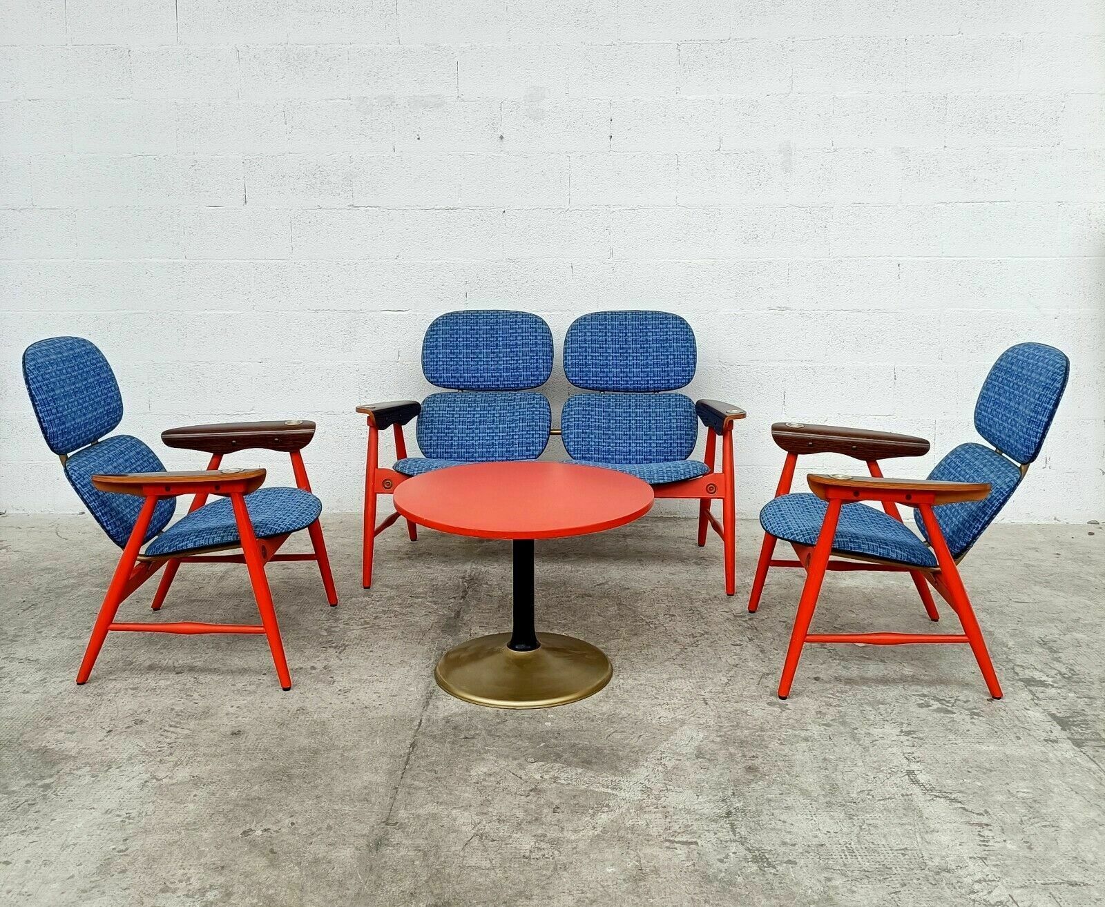 Set Of 2 Chairs And Sofa By Marco Zanuso For Poltronova 60s photo furniture