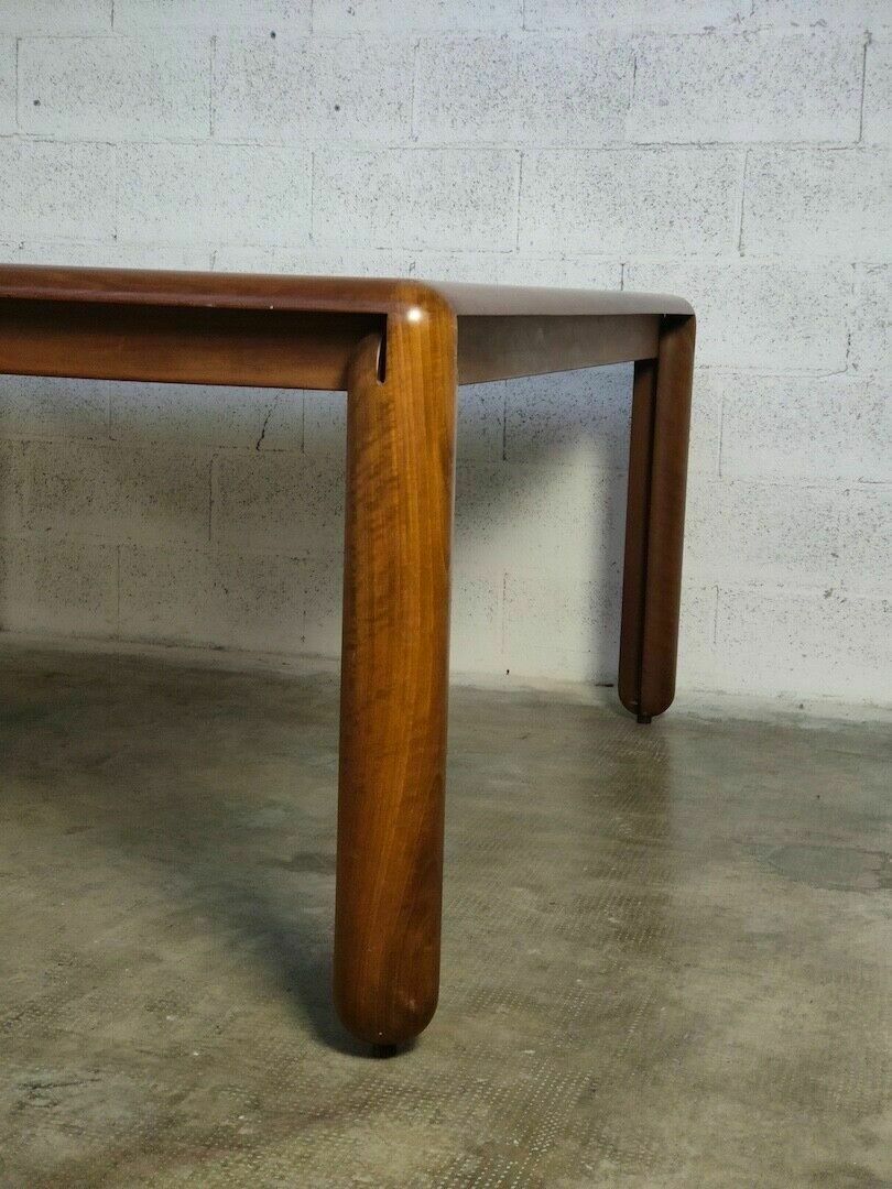 photo furniture Square Walnut Table Model 781 By Vico Magistretti For Cassina 60s,70s