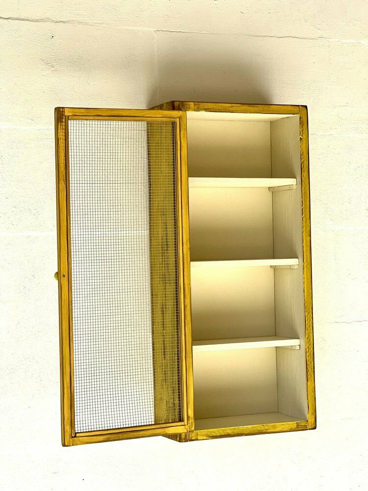 Woonaccessoires Vintage Wandkast Met Gaaswerk photo