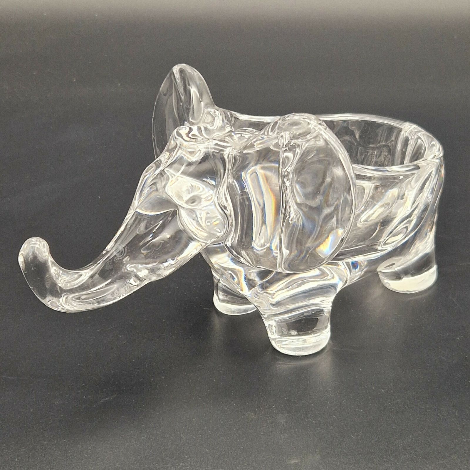 Crystal Elephant By Art Vannes. France 1970   1975