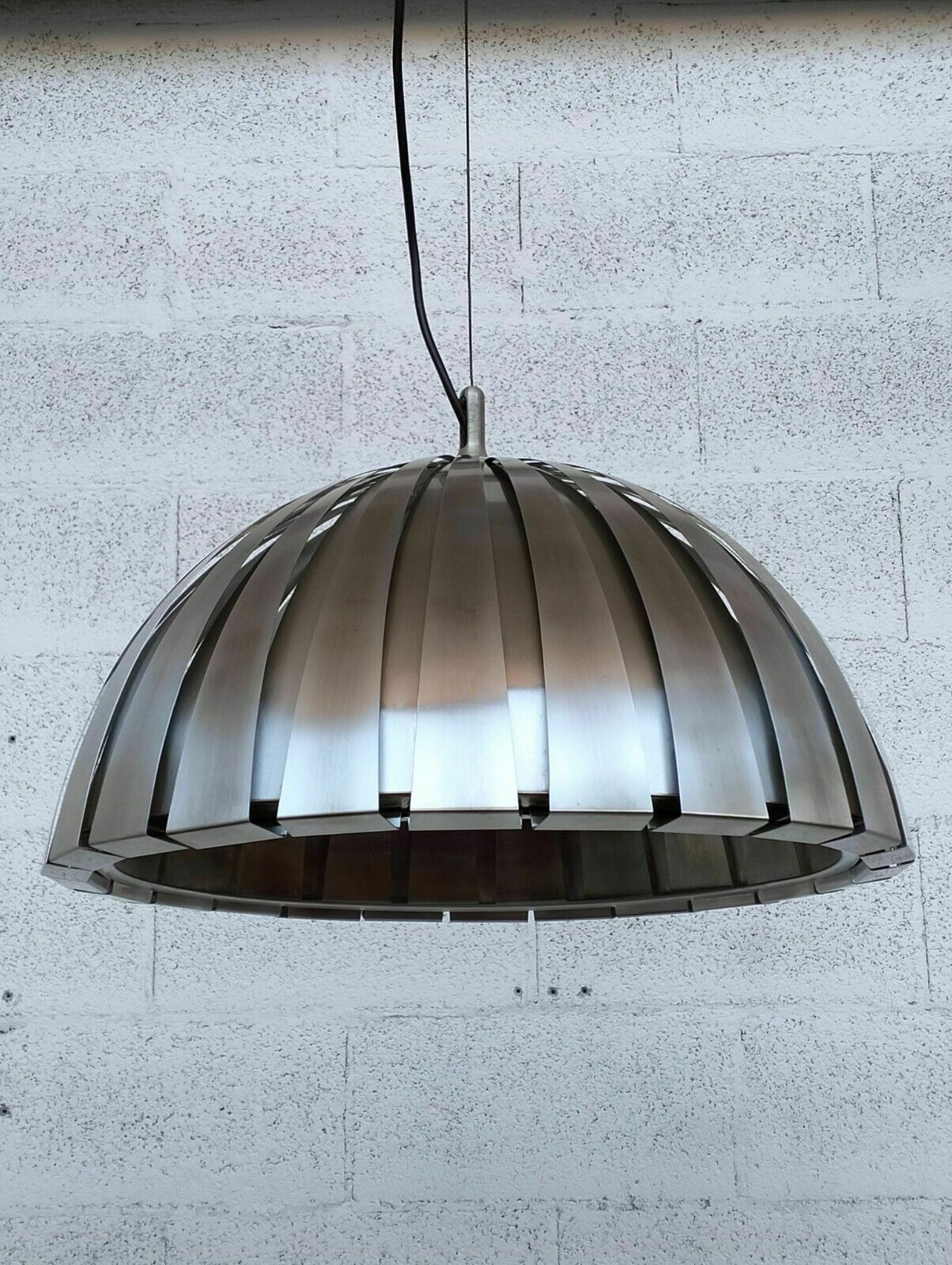 Stainless Steel Pendant Lamp Chandelier By Elio Martinelli For Martinell photo furniture
