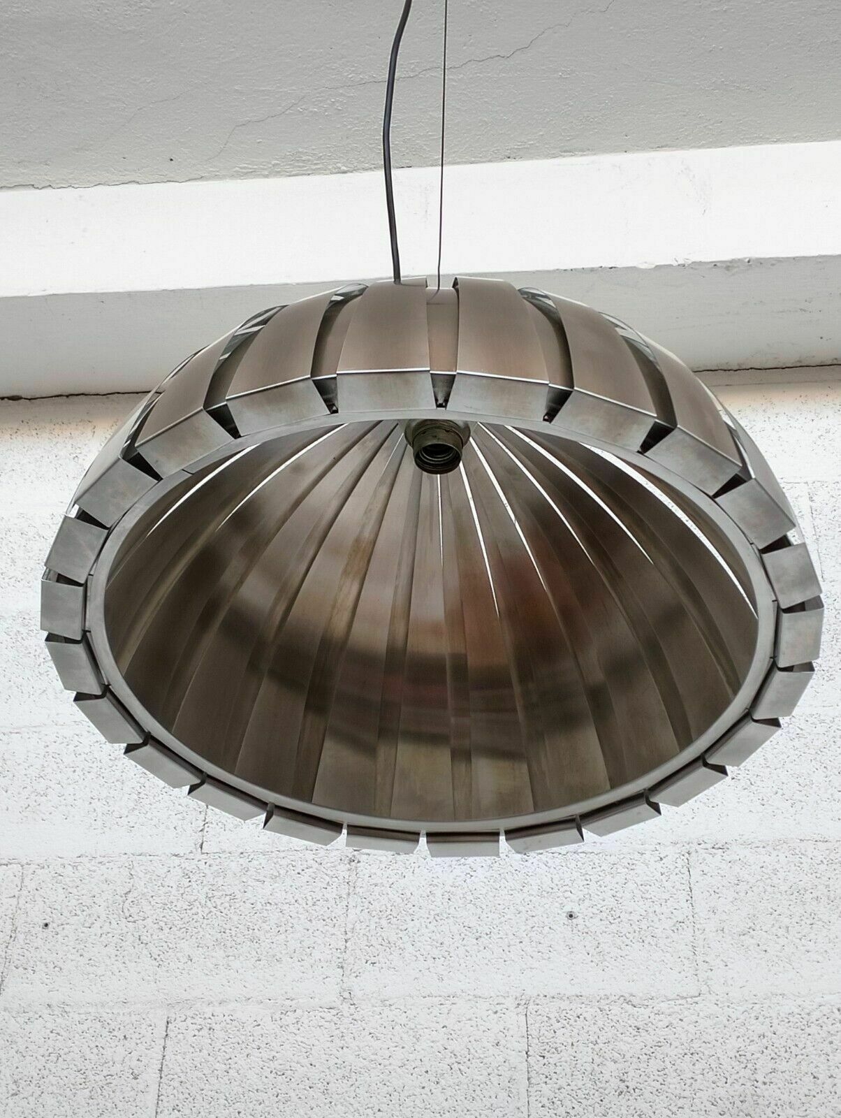 Stainless Steel Pendant Lamp Chandelier By Elio Martinelli For Martinell photo vinterior