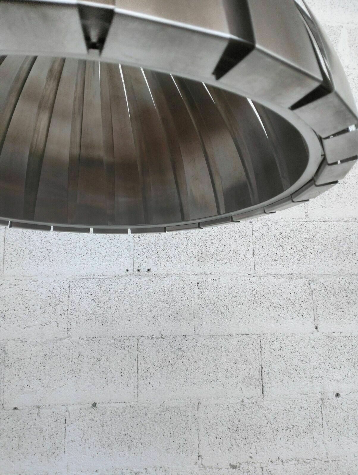 105.0 Stainless Steel Pendant Lamp Chandelier By Elio Martinelli For Martinell photo