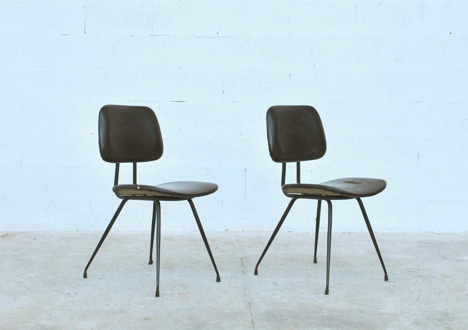 2 Chairs, Side Chairs Du 12 By Mario Rinaldi For Rima, 1950