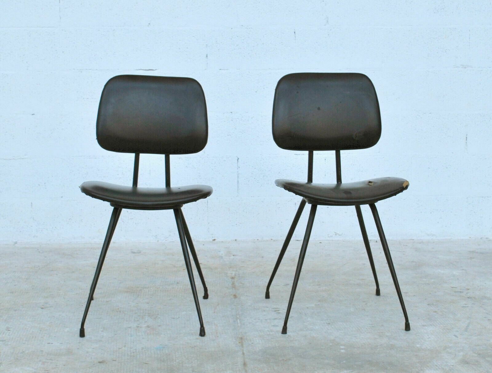 2 Chairs, Side Chairs Du 12 By Mario Rinaldi For Rima, 1950 photo Furniture