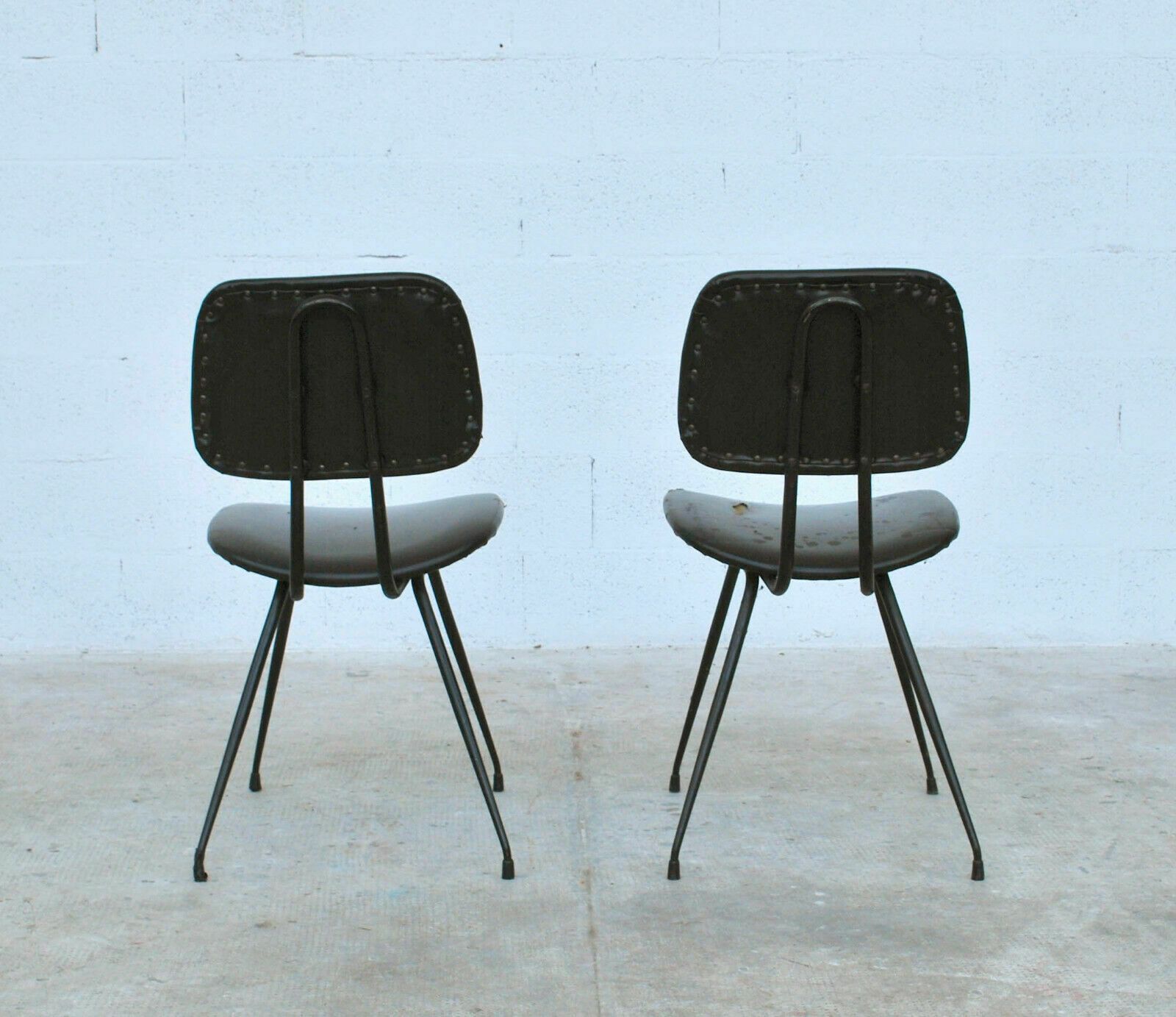 2 Chairs, Side Chairs Du 12 By Mario Rinaldi For Rima, 1950 photo buy