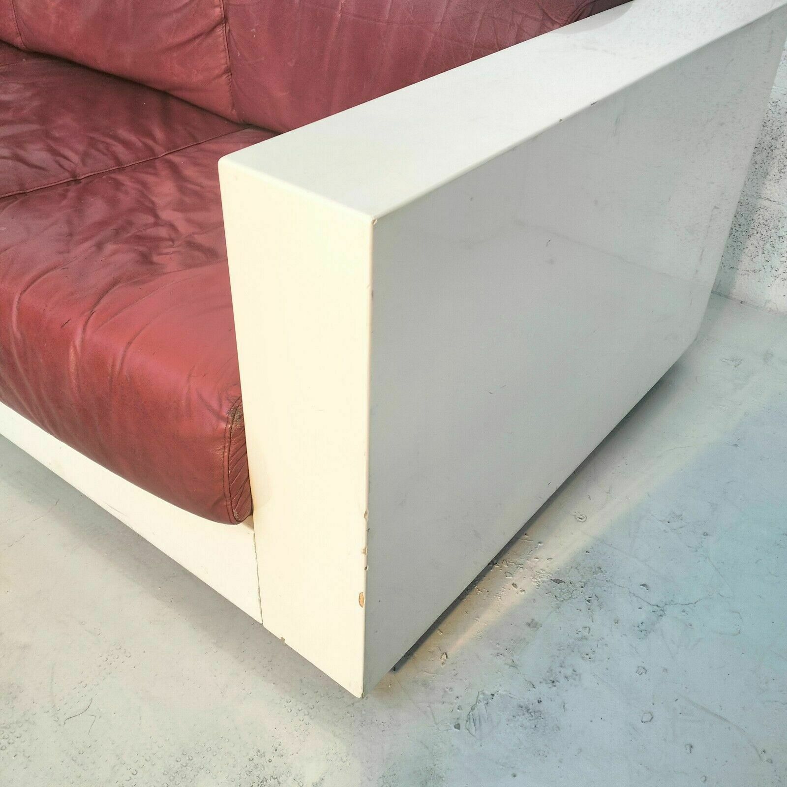 Cherry Saratoga 3 Seater Sofa By Massimo And Lella Vignelli For Poltronova 60s, photo vintage