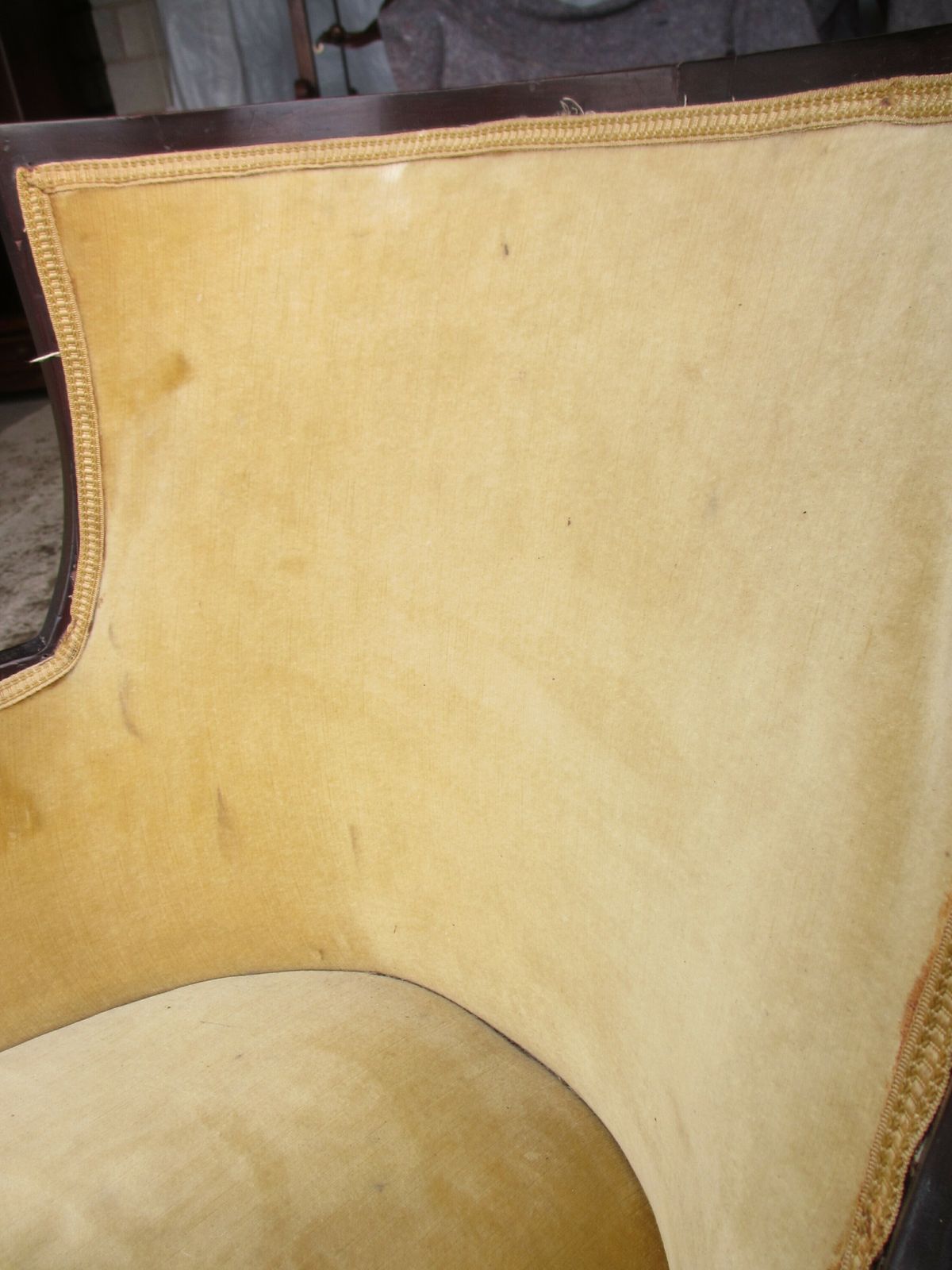 19th Century Mahogany Framed Upholstered Tub Armchair photo vinterior