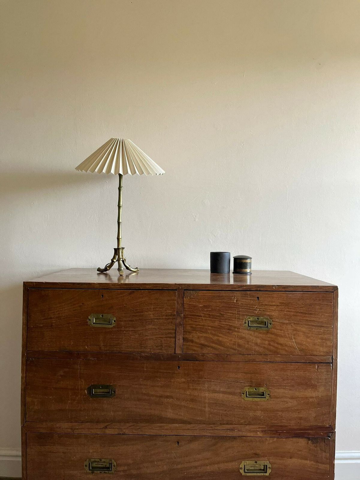 19th Century Military Campaign Chest Of Drawers In Solid Teak Wood With Brass Handles And Hardware Anglo Indian Antique Storage Armoire photo furniture