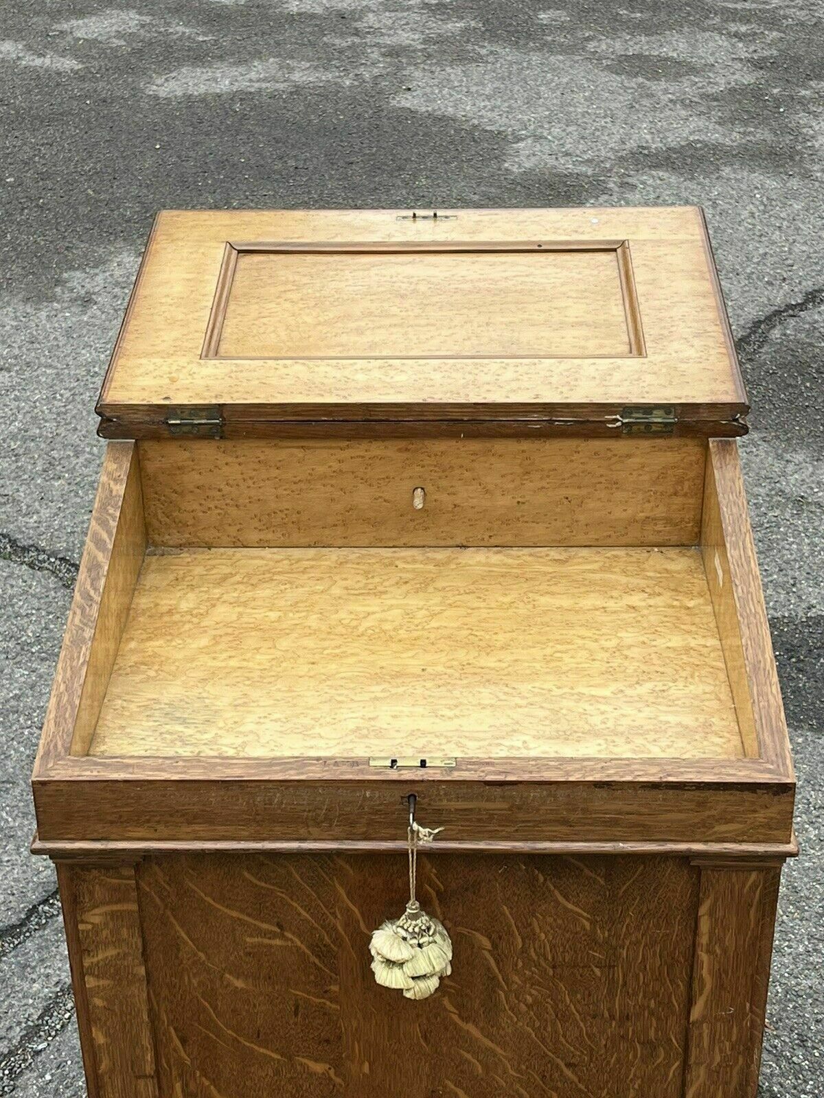 photo for sale Victorian Light Oak Davenport Desk. Lamb Of Manchester, Gillows Design