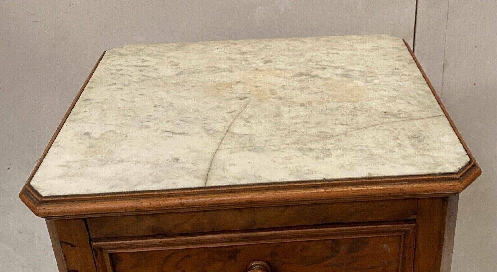 Burl Walnut Chiffonier Bedside Table 19th Century photo 176.02