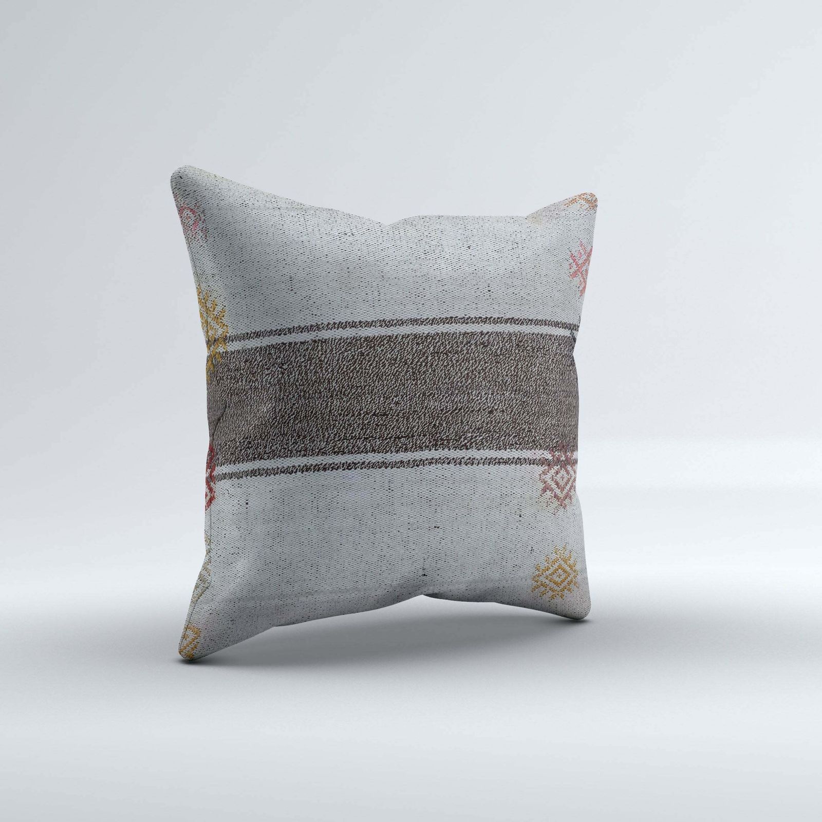 Vintage Turkish Kilim Cushion Cover 60x60 Cm Square Wool Large Pillowcase 66491 photo furniture
